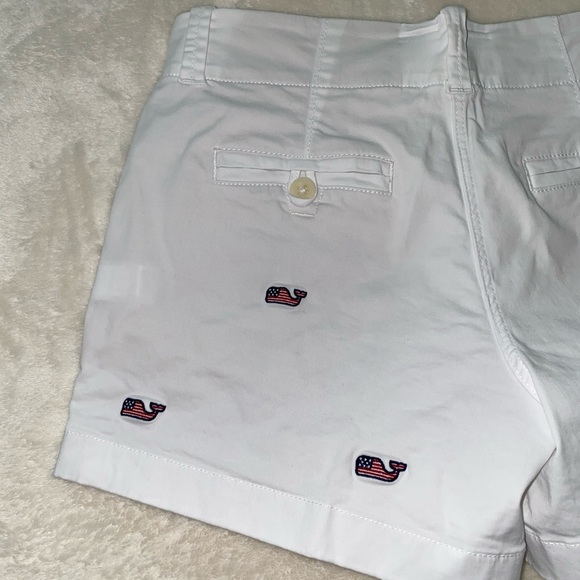 SHORTS 🐳 WHITE SIZE 2 VINEYARD VINES NWOT WHALES RED WHITE BLUE - Picture 6 of 13